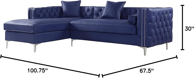 Tufted Velvet Sectional Storage Sofa - Image 3